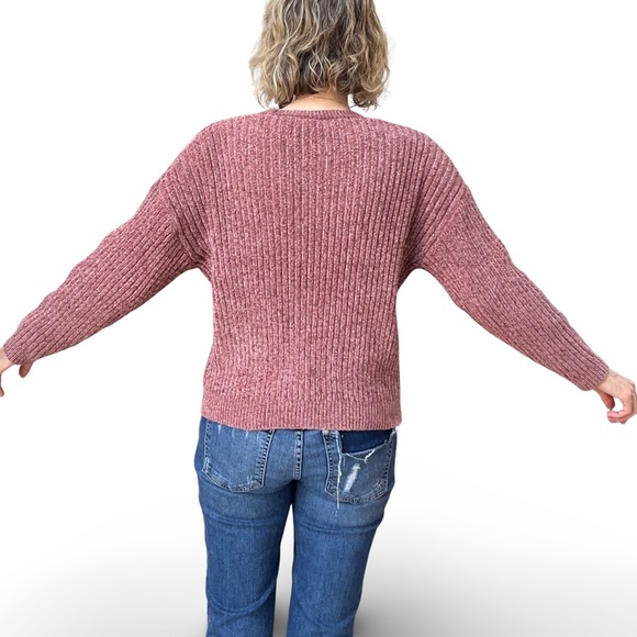 Women's Anthropology SANCTUARY Brown Ribbed Chenille Cardigan Size Small NWT - Picture 3 of 7